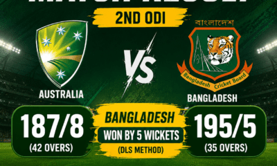 Bangladesh wins 2nd ODI by 5 wickets