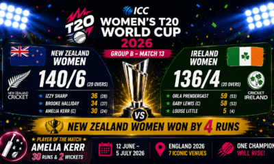 New Zealand women win by 4 runs
