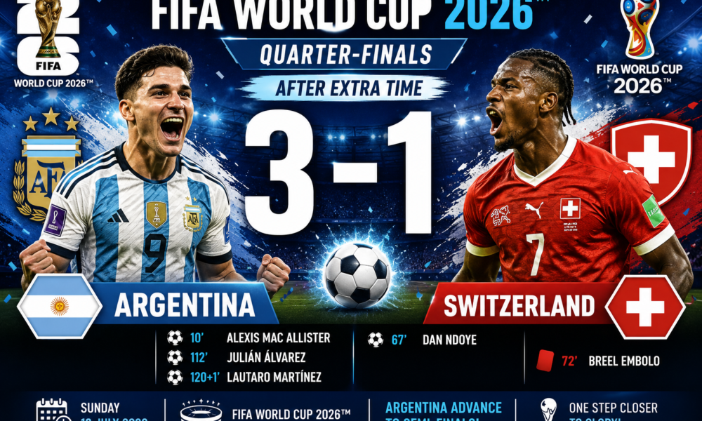 Argentina triumphs over Switzerland 3-1