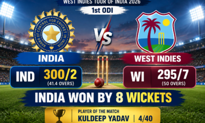 India vs West Indies ODI Scoreboard